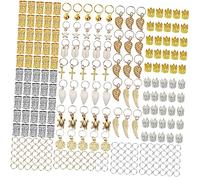 LIFKOME 250pcs Metal Dreadlock Hairpins DIY Hair Tube for Women Hair Decoration with Shell Leaf Snowflake Design Gold Silver Braiding Rings Styling