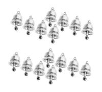LIFKOME 25pcs Vintage Alloy Jingle Bell Pendants Rustic Small Bells for Jewelry Making Handbag Pendant Charms with Soft Jingling Sound Metal Hanging Charms for DIY Wind Chimes and