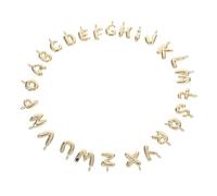 LIFKOME 26 Pcs Mini Gold Plated Letter Charms for Women Initial Necklace Durable Pendants for Jewelry and Fashion