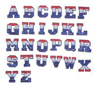 LIFKOME 26pcs Iron on Sequin Letter Patches for Jackets Backpacks Hats with Hot Melt Adhesive, Polyester Material, No Sewing Required, for Travel and 4th of July Party Decor