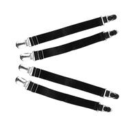 LIFKOME 2pair Duckbill Clip Garter Buckle Adjustable Metal Leg Garter Clips for Stockings Knee Over Sock Strap for Closet Organization and Laundry