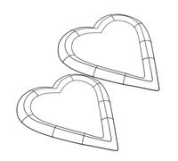 LIFKOME 2Pcs 20Cm Heart Shaped Iron Wreath Rings Green Floral Craft Hoops for Valentine'S Day Home Wedding Decorations