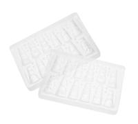 LIFKOME 2Pcs 3D Embossed Nail Art Silicone Molds for Long Nail Decoration with Cream Pattern Easy Demolding for Salon Use