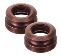 LIFKOME 2pcs Acoustic Guitar Strap Button Locks Brass Copper Efficient Connection Precision Fit Brown Hardware Accessories for Live Performances by Professional Musicians