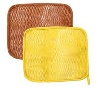 LIFKOME 2pcs African Exfoliating Net Sponge Bath Scrubber for Back Neck Shoulders Nylon Mesh Body and Face Towel for Deep Cleansing and Keratin Removal Random Color