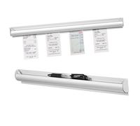 LIFKOME 2pcs Aluminium Alloy Wall Mounted Receipt Holder Slide Ticket Rack Kitchen Order Organizer for Restaurant Efficient Order Management Space-saving Design
