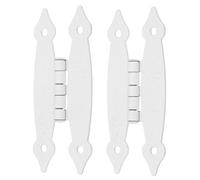 LIFKOME 2pcs Antique Decorative Iron Hinges Vintage Flush Mount Hinges for Cabinet Cupboard Wooden Box Furniture Sturdy Polished Surface