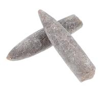 LIFKOME 2pcs Authentic Belemnite Specimens Natural Mineral Education Teaching Supplies Paleontology Geology Study Decoration for Home Hotel Display