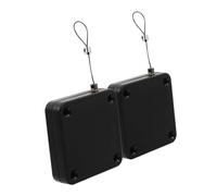 LIFKOME 2pcs Automatic Sliding Door Closer with Storm Sensor and Iron Pull Cord No Drilling Needed Quiet Noiseless Operation Use for Bathroom Bedroom Office Black