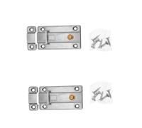 LIFKOME 2Pcs Automatic Spring Slide Latch Lock Stainless Steel Gate Barrel Bolt for Door Security Sliding Bolt for Cabinets Barns Windows and Fences