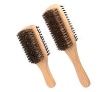 LIFKOME 2pcs Boar Bristle Hair Brush for Men Double-sided Large and Small Brushes Smoothing Detangling Hairbrush for Fine and Thin Hair Beard and Styling Comb and Shaping