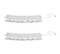 LIFKOME 2pcs Bohemian Bell Anklet Bracelets for Women, Adjustable Layered Tassel Foot Chain with Small Bells, Vintage Ethnic Style Summer Beach Dancing Barefoot Jewelry