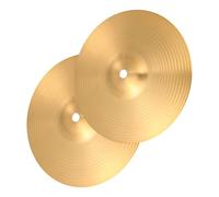LIFKOME 2Pcs Brass Jazz Drum Replacement Cymbals Impact-resistant Drum Parts with Sound for Kits Crash Cymbals for Musicians and Beginners