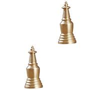 LIFKOME 2pcs Brass Stupa Empty Bottle Pendant Charm for Necklace Making Antique Style Spiritual Buddha Charm Durable and Versatile Jewelry Accessory Unique Design with Hanging for