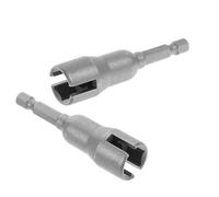 LIFKOME 2pcs Butterfly Wing Nut Driver Socket Set, Hex Shank High Carbon Steel Socket Wrenches, Power and Manual Wingnut Driver Bits for Panel Nuts and Shutter Screws