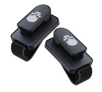 LIFKOME 2pcs Car Sunglasses Visor Clips with Skull Design Car Visor Organizer for and Cards Secure Storage for Easy Access and Protection Black and Grey