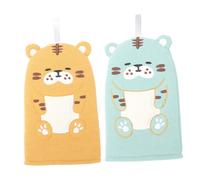 LIFKOME 2PCS Cartoon Tiger Bath Mitts for Soft Body Cleaning Scrubbers Gentle Exfoliating Bath Gloves for Arms Legs Chest Lightweight and Portable for Home Travel
