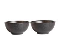 LIFKOME 2pcs Ceramic Rice Noodle Bowl Food Grade Kitchen Tableware Smooth Surface Easy Clean Soup Salad Pasta Fruit Container