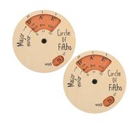 LIFKOME 2pcs Chord Wheel for Musicians Instrument Melody Tool Smooth Surface and Simple Operation, Wooden Material, for Small Spaces and Placing on Bedside Tables