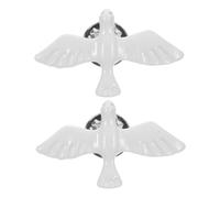 LIFKOME 2pcs Christian Dove Lapel Pin Badge Peace Symbol Brooch Catholic Accessory for Holy Communion Confirmation Men Women