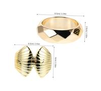 LIFKOME 2pcs Chunky Acrylic Swirl Arm Bracelets for Women Men Vintage Irregular Geometric Wide Cuff Bangles Lightweight Open End Minimalist Jewelry for Summer Beach Party and Daily Wear