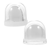 LIFKOME 2pcs Clear Plastic Snow Globe Photo Frame with Sublimation Blank Base for DIY Water Globe Crafting Sturdy Plastic Display for Christmas Valentine Wedding Keepsake