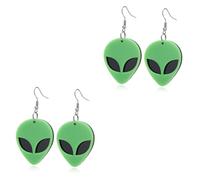 LIFKOME 2pcs Creative Acrylic Dangle Earrings for Women Stylish Ear Drops Unique Green Fashion Jewelry for Parties Festivals and Everyday Wear for Girlfriend Wife Mom