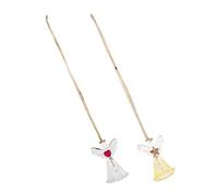 LIFKOME 2pcs Crystal Angel Suncatcher Pendants with Light-catching Crystals and Melodic Wind Chimes Decorative Hanging Ornaments for Home Garden Car Mirrors Weddings and Christmas