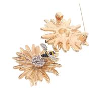 LIFKOME 2pcs Daisy Flower and Honey Bee Brooch Pin Elegant Rhinestone Lapel Pins for Women Floral Nature-inspired for Dresses Coats Scarves Versatile Accessory