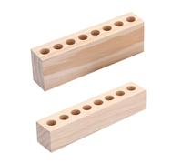 LIFKOME 2pcs Desktop Lipstick Organizer Solid Wood Makeup Storage Rack for Lipsticks Eyebrow Pencils and Brushes Practical Cosmetic Display Holder for Bedroom Desk Neat and Household Pen