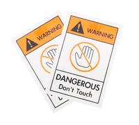 LIFKOME 2pcs Do Not Touch Sign Stickers Bright Safety Warning Labels with Clear Patterns Caution Decals for Dangerous Equipment Easy to Apply Visible Safety Machine Caution Signs
