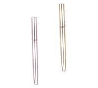 LIFKOME 2pcs Double-ended Retractable Lipstick Brush with Protective Caps Skin-friendly Makeup Lip Gloss Applicators for Precise Color and Concealer Application Portable Cosmetic Tools