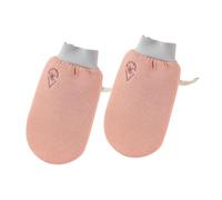 LIFKOME 2pcs Double-sided Exfoliating Bath Gloves Non-slip Shower Back Scrubber for Home Use with Elastic Sleeve Comfortable Lightweight Mitts for Men and Women