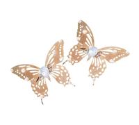 LIFKOME 2pcs Elegant Antique Butterfly Hair Clips for Women and Alloy Fairy Barrettes with Secure Grip for Weddings Parties and Daily Wear Accessories