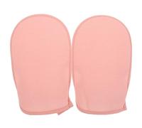 LIFKOME 2pcs Exfoliating Bath Gloves 23x13cm Deep Exfoliating Mitt for Body Dual-sided Scrubbing Glove for Adults Men Women Shower Dead Skin Removal Pink