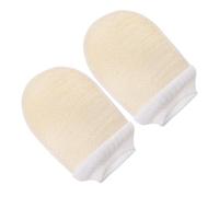 LIFKOME 2pcs Exfoliating Bath Gloves Premium Loofah Body Scrubbers Deep Cleansing Shower Mitts for Smooth Skin Daily Use