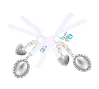 LIFKOME 2pcs Flower Bouquet Charms Pearl Love Pendant Photo Charms Wedding Supplies for Decorations