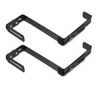 LIFKOME 2pcs Flower Pot Planter Hanger Flower Pot Bracket Adjustable Planter Holder for Balcony Railings, Garden, Iron, Black, Quick Replacement, Rust Resistant