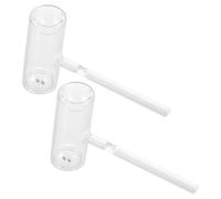 LIFKOME 2pcs Glass Iodine Sublimation Tube for Physics Experiments Transparent Sealed Tubes Practical Educational Equipment for School Chemistry Demonstrations