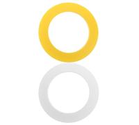 LIFKOME 2pcs Golf Putting Cup Rings, Golf Cup Hole Collars, Silicone White Yellow Portable Practice Target for Putting Accuracy, Home and On-the-road Training