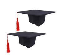 LIFKOME 2pcs Graduation Cap Adorable Black Bachelor Hats for Boy and Girl Photography Props for First Month Milestones and Holiday Costumes