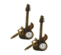 LIFKOME 2pcs Guitar Keychain Watch Fashion Watch Chain Musical Instrument Keychain Accessory