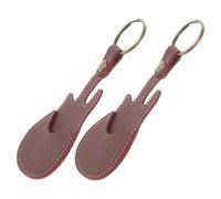 LIFKOME 2pcs Guitar Pick Holder Leather Case with Guitar-Shaped Design Portable Keyring Plectrum Organizer for Musicians Impact Protection Storage Bag for Picks and Keys