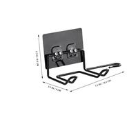 LIFKOME 2Pcs Hair Dryer Holder Wall Hanger Bracket Stainless Steel Multifunctional Hook Rack for Bathroom Door Back Storage Black White