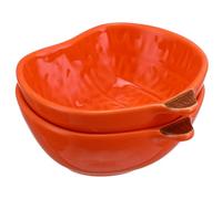 LIFKOME 2Pcs Halloween Pumpkin Shaped Sauce Plates Small Seasoning Dishes for Chili Sauce Dipping Bowls Versatile Condiment Holders for Parties and Family Use