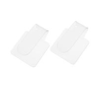 LIFKOME 2pcs Handheld Acrylic Makeup Mixing Palettes with Curved Thumb for Comfortable Grip Transparent Professional Cosmetic Palettes for Foundation Lipstick Primer Blending and Nail Art