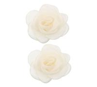 LIFKOME 2pcs Handmade Fabric Rose Flower Shoe Clips for Women Detachable Flower Buckle Accessories for High Heels and Flats Elegant Brooch Decorations for Weddings Parties and Daily Wear