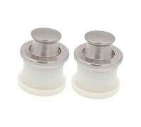LIFKOME 2pcs Hidden Spring Door Pull Handles Embedded Drawer Knobs Zinc Alloy Plastic Furniture Accessories for Kitchen Cupboard Cabinets