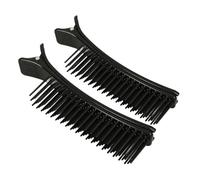 LIFKOME 2pcs Hot Curler Claw Clips for Hair Sectioning and Styling Small Black Plastic Hairdressing Roller Clips for Home Travel Dyeing and Curling Convenience