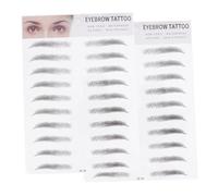 LIFKOME 2pcs Imitation Eyebrow Transfer Stickers Hair Like Eyebrow Stencils for Men Women Easy to Use for Quick Grooming and Confidence Boost Type Black